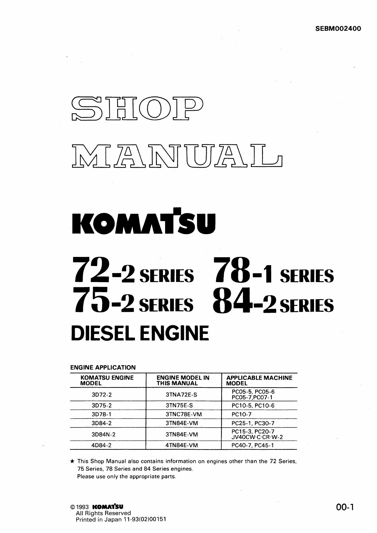 72-2  75-2 78-1 84-2 Shop Manual